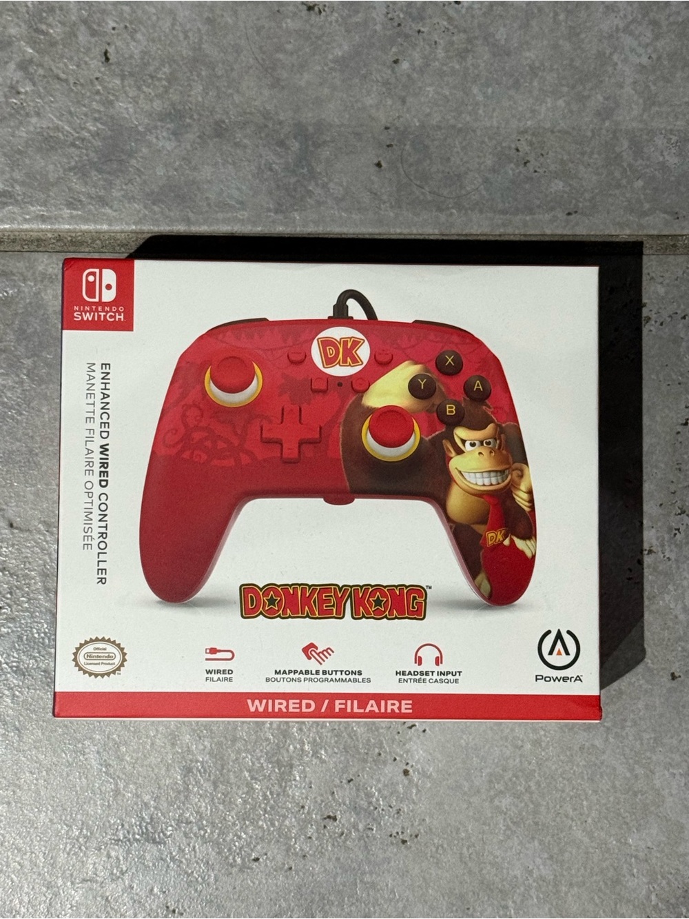 PowerA Donkey Kong Wired Controller for Nintendo Switch - Red